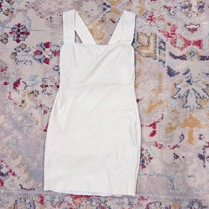 blue blush white dress